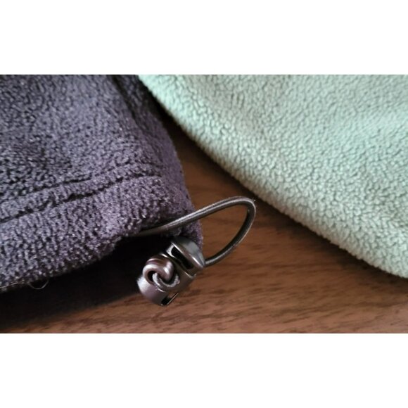 Women's Fleece Jacket Port Authority Quarter Zip Moss Green & Black  Size L JH74 - Picture 3 of 4